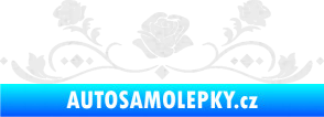 Samolepka Květina dekor 039 růžičky Ultra Metalic bílá