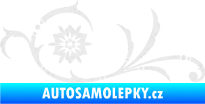 Samolepka Květina dekor 040 levá Ultra Metalic bílá