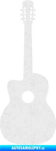 Samolepka Kytara akustická Ultra Metalic bílá