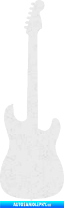 Samolepka Kytara elektrická Ultra Metalic bílá