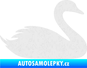 Samolepka Labuť 001 pravá Ultra Metalic bílá