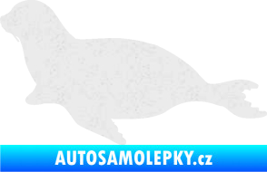 Samolepka Lachtan 001 levá Ultra Metalic bílá