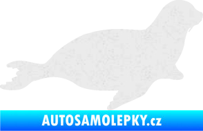 Samolepka Lachtan 001 pravá Ultra Metalic bílá