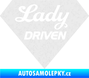 Samolepka Lady driven diamant Ultra Metalic bílá