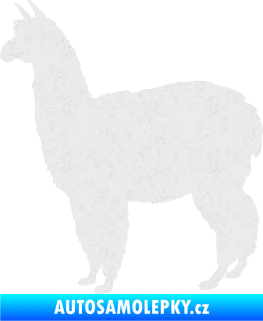 Samolepka Lama 002 levá alpaka Ultra Metalic bílá