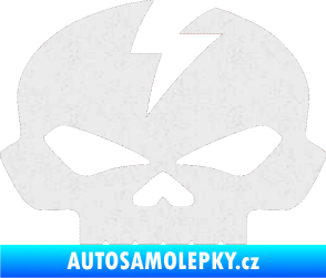 Samolepka Lebka 001 levá Ultra Metalic bílá