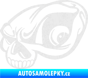 Samolepka Lebka 018 levá Ultra Metalic bílá