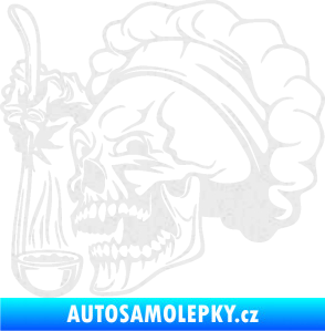 Samolepka Lebka 042 kuchař levá Ultra Metalic bílá