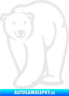Samolepka Lední medvěd 004 levá Ultra Metalic bílá