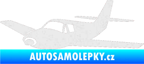 Samolepka Letadlo 001 levá Ultra Metalic bílá