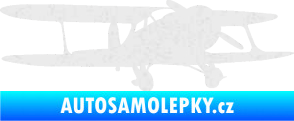 Samolepka Letadlo 006 pravá Ultra Metalic bílá