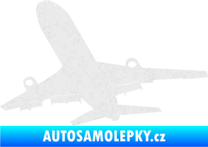 Samolepka Letadlo 007 levá Ultra Metalic bílá