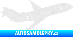 Samolepka Letadlo 013 pravá Ultra Metalic bílá