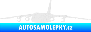 Samolepka Letadlo 015 levá Ultra Metalic bílá