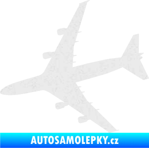 Samolepka letadlo 023 levá Jumbo Jet Ultra Metalic bílá
