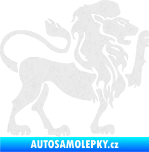 Samolepka Lev zvěrokruh 005 pravá Ultra Metalic bílá