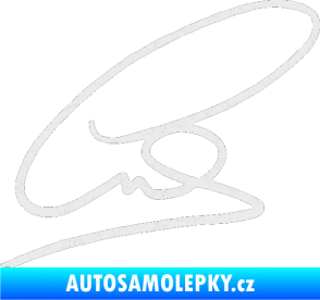 Samolepka Levis Hamilton podpis Ultra Metalic bílá