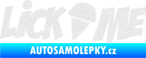 Samolepka Lick me nápis Ultra Metalic bílá