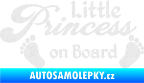 Samolepka Little princess on board 002 nápis s nožičkami Ultra Metalic bílá