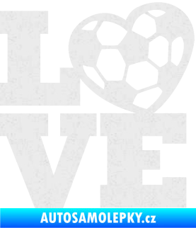 Samolepka Love fotbal Ultra Metalic bílá