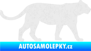 Samolepka Lvice 001 pravá Ultra Metalic bílá