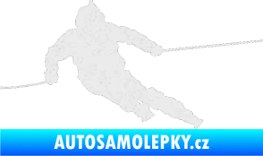 Samolepka Lyžař 015 levá Ultra Metalic bílá