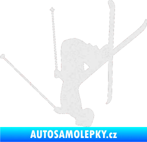 Samolepka Lyžař 023 levá Ultra Metalic bílá