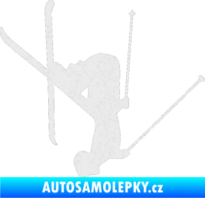 Samolepka Lyžař 023 pravá Ultra Metalic bílá