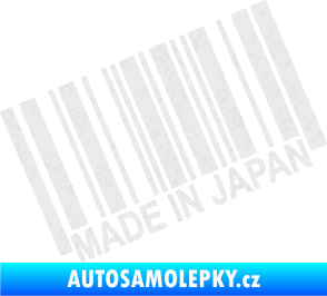 Samolepka Made in Japan 003 čárový kód Ultra Metalic bílá