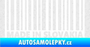 Samolepka Made in Slovakia čárový kód Ultra Metalic bílá