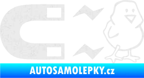 Samolepka Magnet na ptáky pravá Ultra Metalic bílá