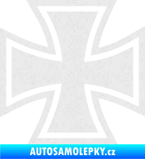 Samolepka Maltézský kříž 001 Ultra Metalic bílá