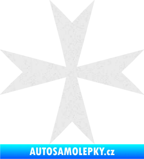 Samolepka Maltézský kříž 002 Ultra Metalic bílá