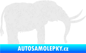 Samolepka Mamut 001 pravá Ultra Metalic bílá