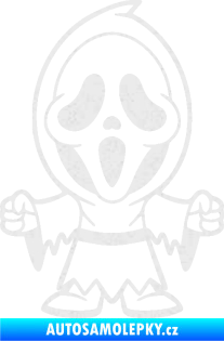 Samolepka Maska 002 pravá vřískot Ultra Metalic bílá
