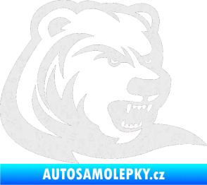 Samolepka Medvěd 001 pravá Ultra Metalic bílá