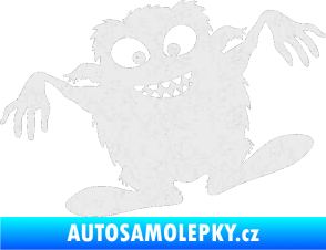 Samolepka Monstrum 001 levá Ultra Metalic bílá