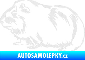 Samolepka Morče 002 levá Ultra Metalic bílá