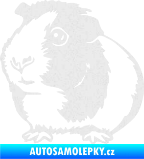 Samolepka Morče 003 levá Ultra Metalic bílá