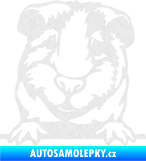 Samolepka Morče 004 levá Ultra Metalic bílá