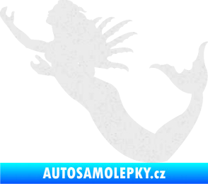 Samolepka Mořská panna levá siréna Ultra Metalic bílá