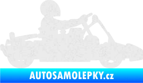 Samolepka Motokára 001 pravá Ultra Metalic bílá