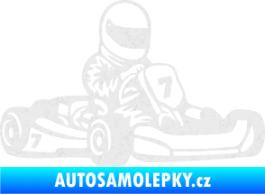 Samolepka Motokára 002 pravá Ultra Metalic bílá