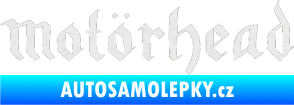 Samolepka Motorhead rovný Ultra Metalic bílá