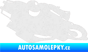 Samolepka Motorka 007 pravá silniční motorky Ultra Metalic bílá