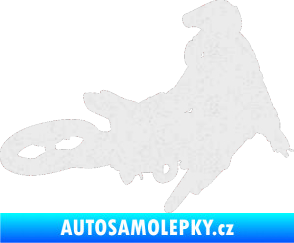Samolepka Motorka 028 pravá motokros Ultra Metalic bílá