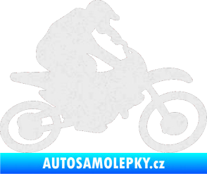 Samolepka Motorka 031 pravá motokros Ultra Metalic bílá