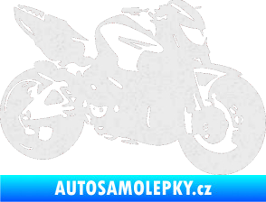 Samolepka Motorka 041 pravá road racing Ultra Metalic bílá