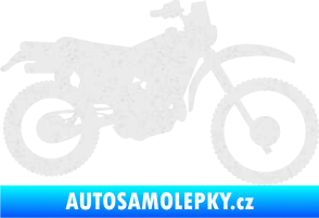 Samolepka Motorka 046 pravá Ultra Metalic bílá