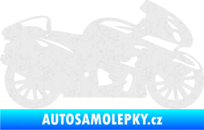 Samolepka Motorka 048 pravá silniční Ultra Metalic bílá